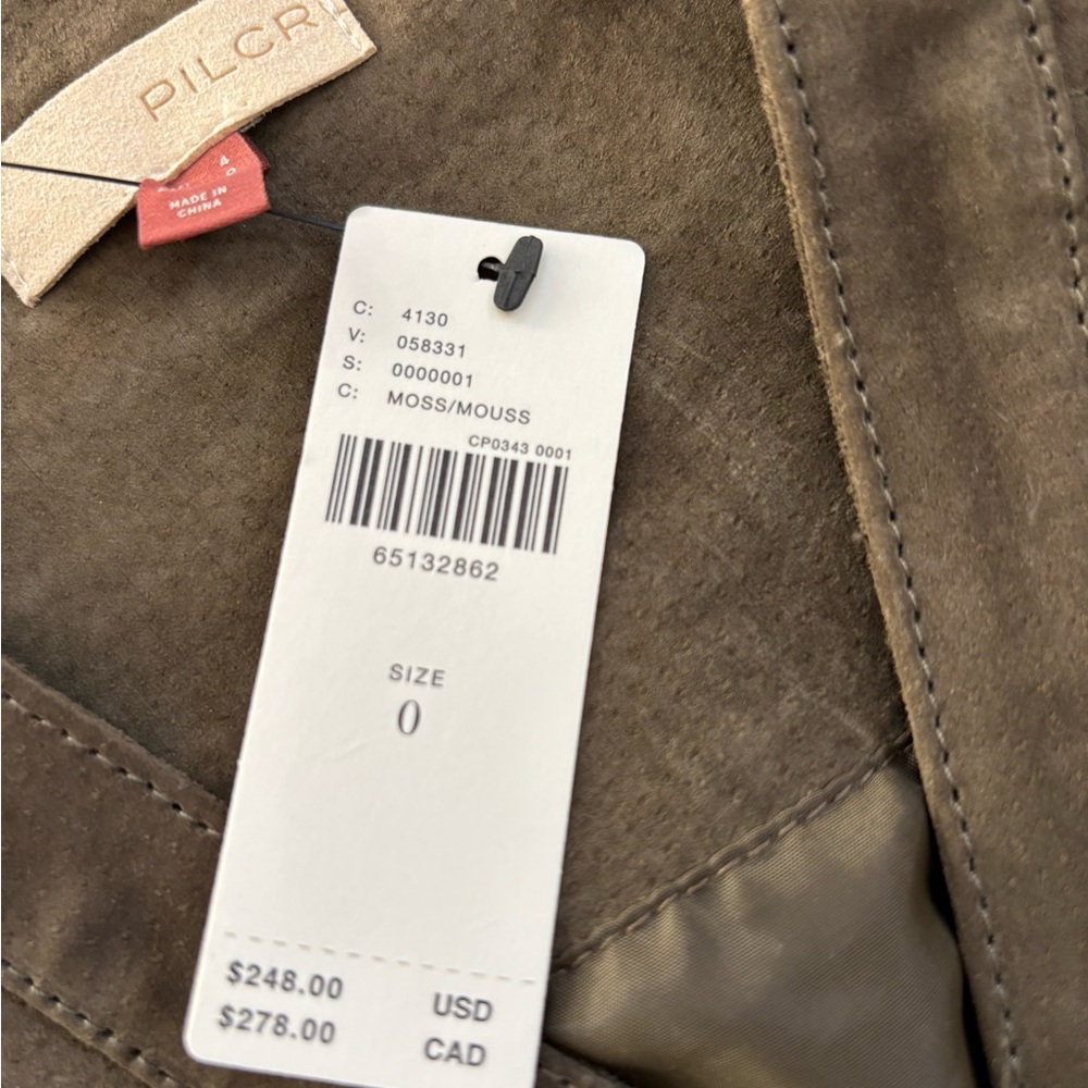 Pilcro Anthropologie olive suede dress - Picture 6 of 8